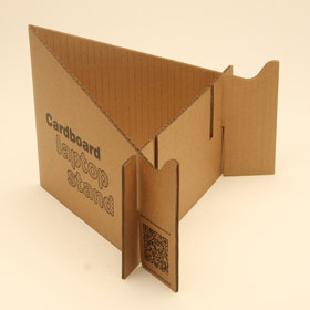 Photo of cardboard laptop stand